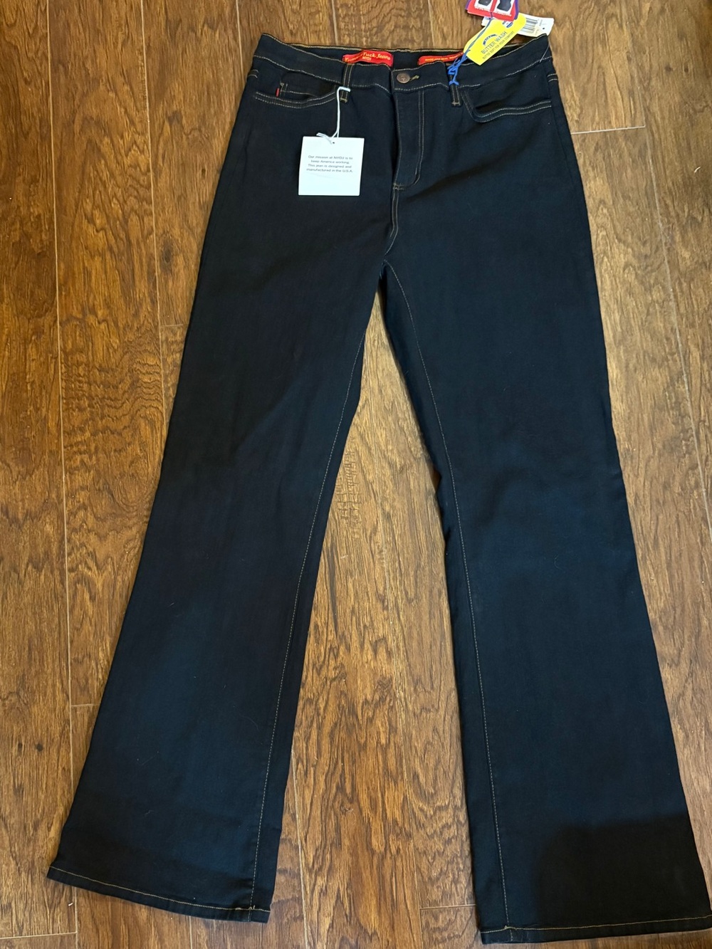 NWT NYDJ Tummy Tuck Black jeans Classic Flare Size 12